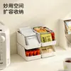 Caixa de Armazenamento de Mesa Fasola Cesta de Armazenamento de Lanches de Grande Capacidade para Dormitórios de Estudantes, Caixa de Armazenamento Empilhável para Sachês de Café e Chá