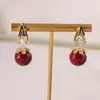 Pendientes Exquisitos y Elegantes de Perla y Circonita, Estilo Hong Kong Retro Temperamental, Pendientes para el Trabajo, Lujo Ligero, Sensación de Alta Gama, Pendientes Versátiles para Mujer
