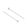 Cuentas de Plata de Ley S925 con Forma de T Redondas Planas Soporte Vacío de Alambre de Plata Accesorios para Joyería DIY Pin Colgante Chapado en Oro K con Cuentas