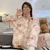 Pijama Nuevo Estilo Otoño e Invierno 2024 para Mujer Manga Larga Estilo Delgado Estilo Celebridad de Internet INS Venta Caliente Conjunto de Cárdigan Casual para el Hogar