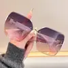 Óculos de Sol sem Aro Estilo Novo Modernos, Óculos de Sol Versáteis de Alta Qualidade para Mulheres, Óculos de Sol Modernos e da Moda Anti-UV