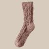 Calcetines de mujer para parejas, de forro polar coral, para otoño e invierno, gruesos y cálidos, para dormir en casa, de felpa, con forma de luna.