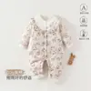 Mono Acolchado de Invierno para Bebé Engrosado 60g Ropa Caliente de Algodón Otoño Invierno Para Recién Nacidos Para Salir Ropa de Algodón Pelele para Bebé
