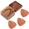 Caja de púas de madera para guitarra de venta caliente transfronteriza, suministro directo de fábrica, caja de almacenamiento para guitarra, regalo de púas para guitarra