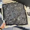 2025 Nuevo Bufanda de Seda Estampada con Estampado Completo de Flor de Anacardo Cuadrada con Tacto de Algodón y Lino Protector de Cuello Versátil Femenino