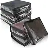 Bolsa de almacenamiento transparente de PVC transfronteriza para mantas y ropa, impermeable, bolsa con cremallera plegable para almacenamiento en armario, bolsa de almacenamiento para mudanzas