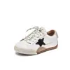 Koji Retro Vintage Sapatos Infantis Estrela Estilo Primavera e Outono Tênis Infantis Sapatos Sujos para Meninas Sola Macia Sapatos Brancos para Meninos