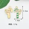 Accesorios para Joyería DIY Navidad Aleación Aceite Goteando Bastón de Papá Noel Ciervo Llavero Colgante Colgante