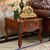 Mesa de Café de Mármol Estilo Europeo Combinación de Gabinete de TV Almacenamiento Estilo Americano Villa Retro Madera Maciza Sala de Estar Hogar Simple