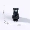 Paisaje en Miniatura Realista de Pie Oso Negro Grande Muñeco Lindo Gránulos Jardín Paisajismo DIY Accesorios Decorativos Mini Adornos Pequeños