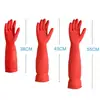 Guantes largos de látex para lavar platos, engrosados en el tendón y alargados, guantes de goma de 38 cm, goma de limpieza para lavandería, para mujeres, uso en invierno