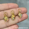Cuentas de barril finamente elaboradas en cobre puro con incrustaciones, cuentas espaciadoras, motivos de león y danza del león, pulseras, collares y colgantes hechos a mano para DIY