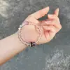 [Qi Púrpura del Este] Pulsera de Cristal Blanco Natural Diseño Original Femenino Pulsera de Cristal para Examen de Admisión Simple Versátil