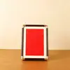 Suporte de mesa para porta-retrato de canto imitação de cobre 6 polegadas moldura para pendurar na parede de caligrafia e pintura 8 polegadas A4 papel folha de ouro moldura vazada moldura vazia atacado