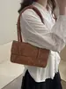 Bolsa de Ombro Feminina Estilo Novo 2026 em Couro com Cera de Abelha Bolsa de Axila Verde da Moda Tendência Bolsa Transversal