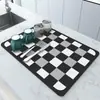 Venta al por mayor de fábrica tapete de drenaje mesa de lavado de cocina mesa de comedor mesa de bar tapete de mesa absorbente resistente al desgaste antideslizante lodo de diatomeas se puede usar para cabello