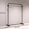 Arara de Chão para Loja de Roupas, Conjunto de Araras de Exposição de Roupas Ferro Preto, Prateleira para Loja de Roupas Femininas, Arara de Exposição Central
