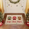 Felpudo de entrada navideño vintage transfronterizo, terciopelo de cristal, resistente a la suciedad, resistente al desgaste, fácil de mantener, alfombrilla para el recibidor