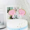 Pastel de Cumpleaños Papel Decorativo Cara Sonriente Luna Estrellas Nubes Inserto de Bandera Postre de Cumpleaños Infantil Enchufe de Cara Sonriente