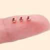Contas Redondas Lisas Douradas com Furo Reto para Pulseiras e Colares, Contas Espaçadoras, Contas Soltas Artesanais DIY, Contas de Posicionamento, Acessórios para Joias