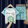 Pijama de Verano Niños Nuevo Infantil Manga Corta Lindo Estampado de Dibujos Animados Niños Medianos y Grandes Niñas Pequeñas Ropa de Casa conjunto