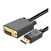 Cable de Conversión DisplayPort a VGA de 1.8 m Conector Macho a Macho para Pantalla de Empalme de Monitor de Computadora Adaptador HD 4K Venta al por Mayor