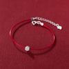 Love Lodge Prata S925 Estilo Coreano Pequeno Fresco Simples Diamante Flor Elegante Pequeno Doce Menina Pulseira S5297