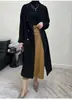Ropa de abrigo M's Classic 101801 de tela de cachemir elegante con forro de logo dorado, ropa de abrigo de cachemir de doble cara para mujer