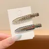 Pinza para el pelo de estampado de leopardo para mujer, estilo nuevo, para flequillo y cabellos sueltos, pinza lateral invisible estilo coreano, accesorio para el cabello