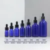Frascos de vidro para óleos essenciais em estoque, frascos conta-gotas selados e à prova de luz com pontas de borracha, frascos de sérum espessados, frascos de vidro com dispensador para cosméticos