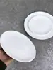 Plato para Bistec Cerámica Blanca Pura Redondo Estilo Occidental Plato de Hueso Plato Plano Poco Profundo Vajilla Estilo Occidental Venta al por Mayor Comercial