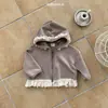 Nueva Ropa Coreana Estilo Coreano para Niñas Primavera y Otoño 2026, Sudadera con Capucha y Cremallera de Encaje Elegante, Ropa de Abrigo para Niños Pequeños