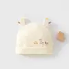 Nueva Gorra Bordada para Bebé Recién Nacido Clase A Costura Sin Hueso Doble Capa Otoño Invierno Protección de Fontanela Recién Nacido Gorra Fetal