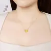 Loja de ouro com ouro de areia borboleta de diamante pingente duplo para orelha acessórios diy colar corrente de pescoço clavícula moda nicho luxo leve