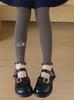 Leggings de Felpa para Niñas al por Mayor Otoño e Invierno con Bordes Fruncidos, Leggings Gruesos con Estilo para Abrigo Infantil, Pantalones Largos para Niñas Pequeñas