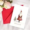 50 Tarjetas Creativas Nuevas de Material para Decoración Navideña con Sobres para Compra Directa Transfronteriza