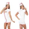 Lingerie sexy europeia e americana tentação uniforme sexy de médico enfermeira macacão com zíper outlet de fábrica
