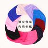 Gorro de natación de nailon directo de fábrica de alta elasticidad para adultos y niños, color sólido, embalaje independiente de cartón, venta al por mayor de gorros de natación