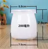 Botella de Vidrio para Pudín con Tapa de Hierro Sellada y Engrosada Taza de Vidrio para Pudín con Patrón Vertical Botella de Leche Ácida Molde de Vidrio para Hornear Taza para Mousse Gelatina