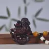 Chifre de Rinoceronte Cabo de Jacarandá Peça Doze Signos do Zodíaco Pixiu de Madeira Deus da Riqueza Pingente Pingente Transmissão ao Vivo Barraquinha de Rua Fábrica Atacado