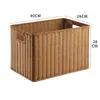 Cesta de almacenamiento de armario nórdico, caja de almacenamiento tejida, cesta organizadora simple para sala de estar, tejido de imitación de ratán