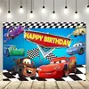 Novo Dropshipping Transfronteiriço Carros Quarto Infantil Decoração Desenho Animado Parede Festa Aniversário Tema Banner Bolo