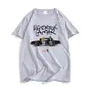 Camiseta de Manga Corta Estampada Transfronteriza Verano Estilo Americano Holgada Cuello Redondo
