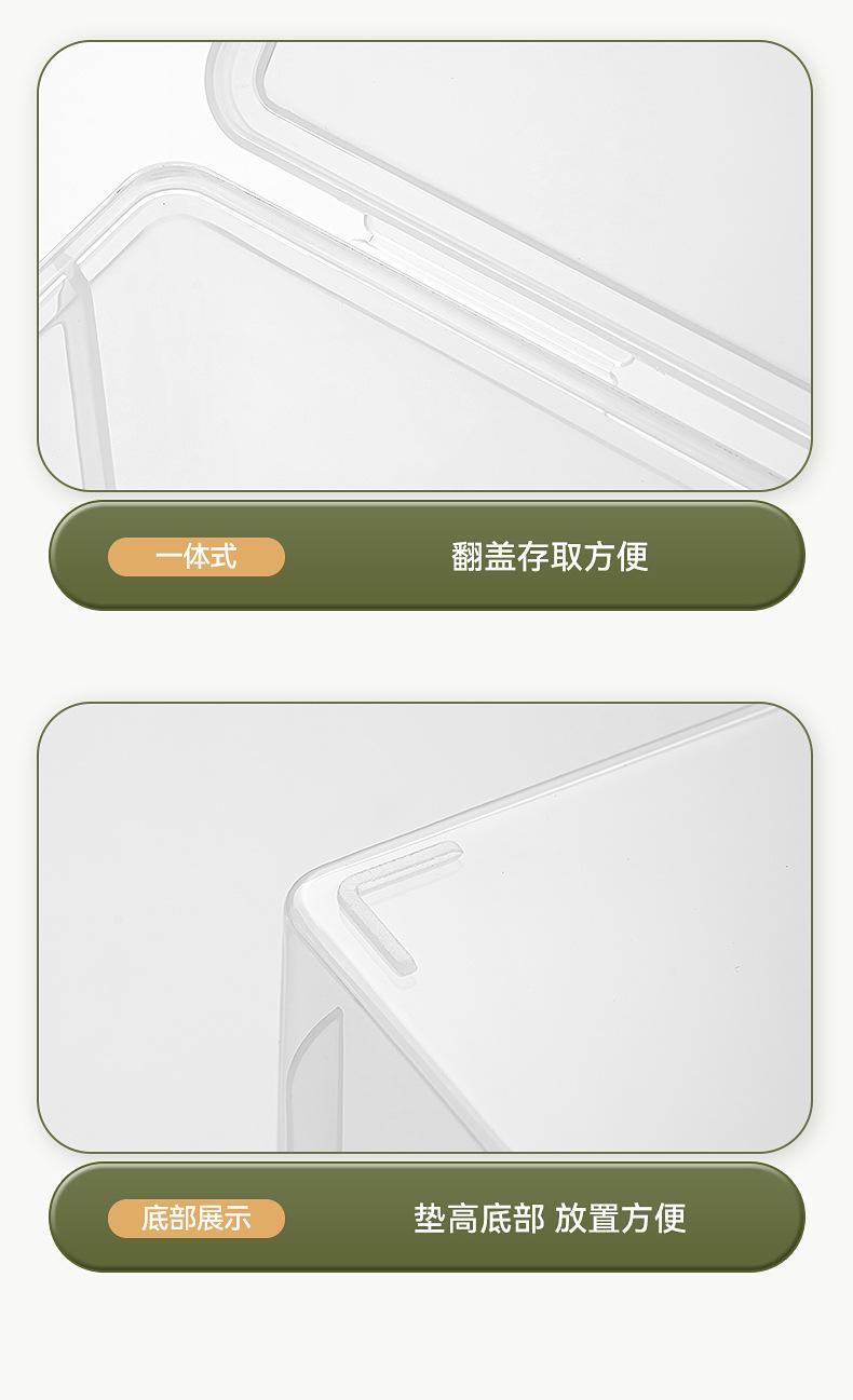 桌上收纳小药盒便携可叠放长方形收纳盒带盖透明收纳药