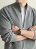 2026 Chaqueta de Punto Gruesa Anti-Pilling de Alta Resistencia con Doble Cremallera Suéter de Punto Color Sólido Engrosado Otoño e Invierno Cuello Alto Nuevo Estilo para Hombre