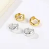 Anillo de cobre chapado en oro de 18 quilates transfronterizo europeo y americano, hebilla de oreja, diseño de círculo de nicho personalizado, pendientes de aro, venta al por mayor de fábrica