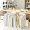 Suporte de mesa para livros, caixa de armazenamento portátil, estante de livros espessa para estudantes, divisória, organizador de livros, porta-arquivos de escritório