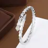 Suministro Exclusivo Transfronterizo de Pulseras de Cobre con Diseño Personalizado en Forma de Serpiente, Pulseras de Bambú a la Moda y Tendencia con Incrustaciones de Circonita, Fuente de Suministro para Comercio Exterior