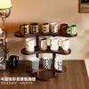 Estante de Almacenamiento para Portavasos de Escritorio Estilo Escalera Multicapa para Hogar Sala de Estar Sala de Té Organizador de Vasos Estante de Exhibición Curvo