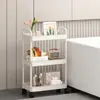 Snacks Productos para Bebés Piso de Múltiples Niveles Móvil Dormitorio Cocina Carrito Pequeño Estante de Almacenamiento Estante de Baño